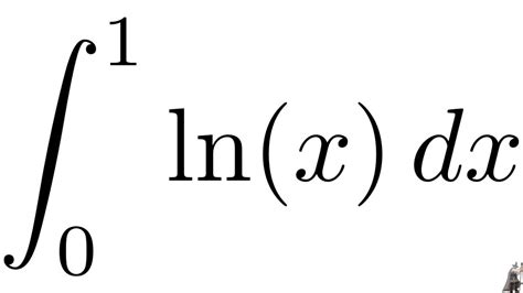 integral of ln x from 0 to 1